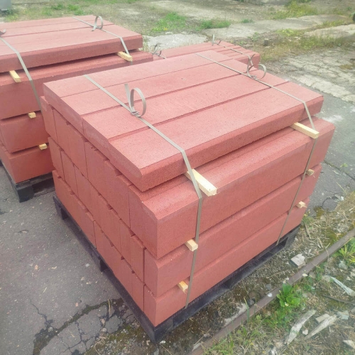 Борт тротуарный (красный)