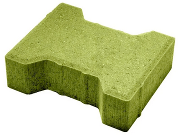 Тротуарная плитка «Катушка» (зеленая)