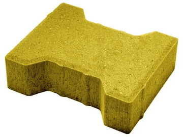 Тротуарная плитка «Катушка» (желтая)