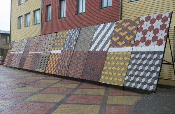 Форма и цвет тротуарной плитки